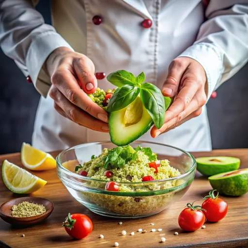 Fesleğenli Avokado ve Quinoa Salatası